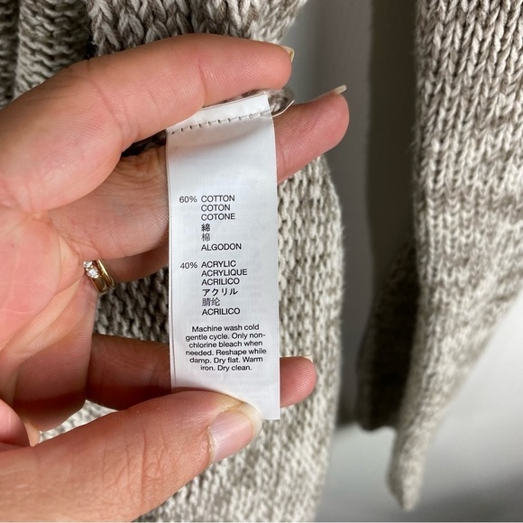 Gap Knit Belted Tie Front Robe Longline Cardigan Sweater Loungewear Cozy Size XL - Picture 6 of 6